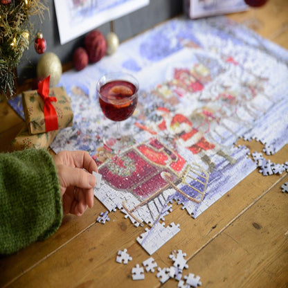 Santa's Visit 1000 Piece Jigsaw Puzzle