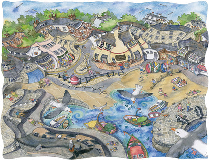 Lyme Regis - Wendy Brown 1000 or 500 Piece Jigsaw Puzzle