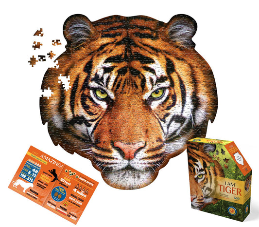I am Tiger 550 Piece Shaped  Jigsaw Puzzle