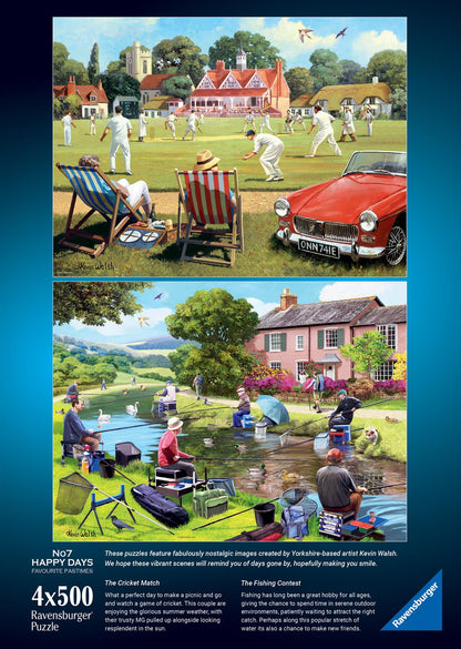 Happy Days No.7 Favourite Past times 4 x 500 Piece Jigsaw Puzzle