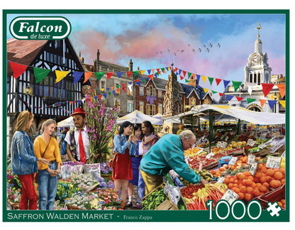 Falcon de luxe  Saffron Walden Market 1000 Piece Jigsaw Puzzle