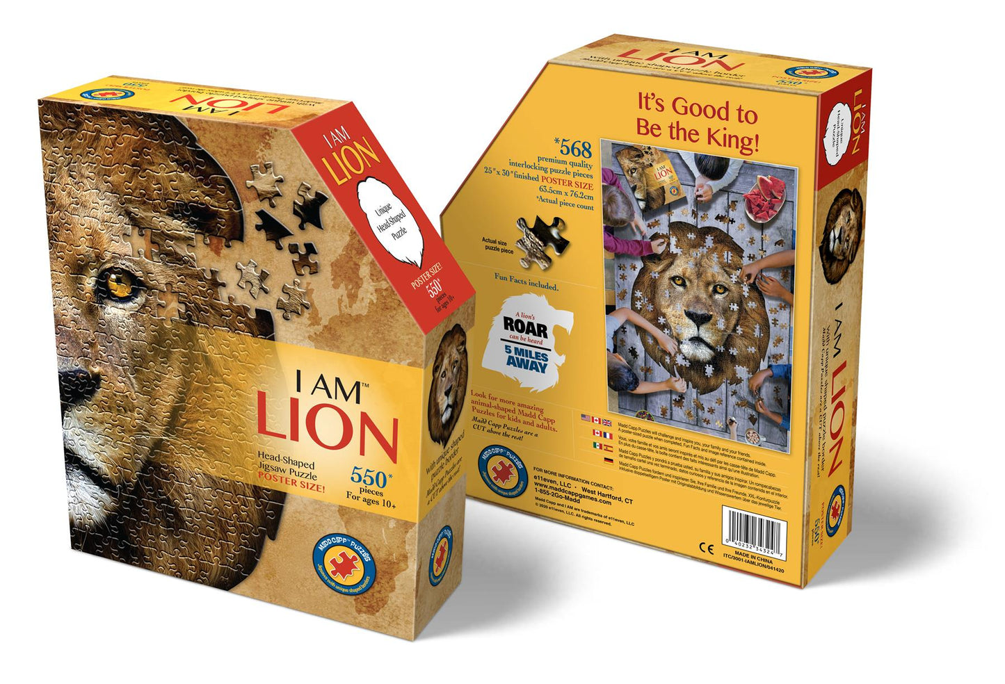 I am Lion 550 Piece Shaped Jigsaw Puzzle