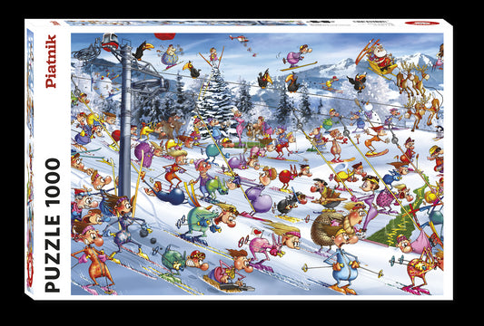 Ruyer - Christmas Skiing 1000 Piece Jigsaw Puzzle