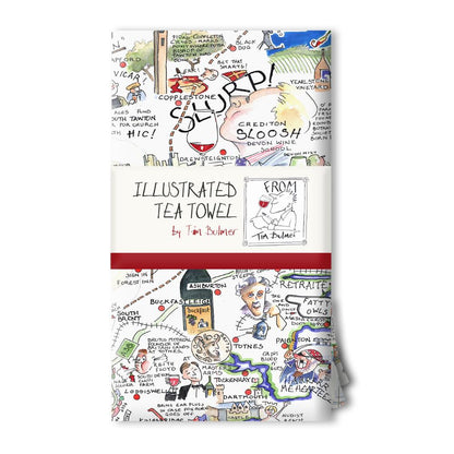 Tim Bulmer's Devon Map Jigsaw & Tea Towel Gift Bundle