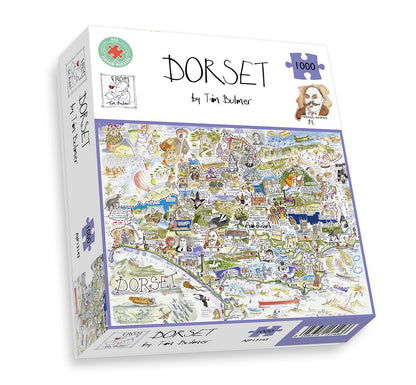 Map of Dorset - Tim Bulmer 1000 Piece Jigsaw Puzzle