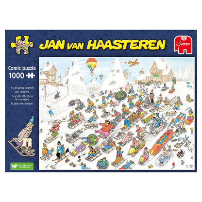 Jan van Haasteren 'It’s All Going Downhill' 1000 Piece Jigsaw Puzzle