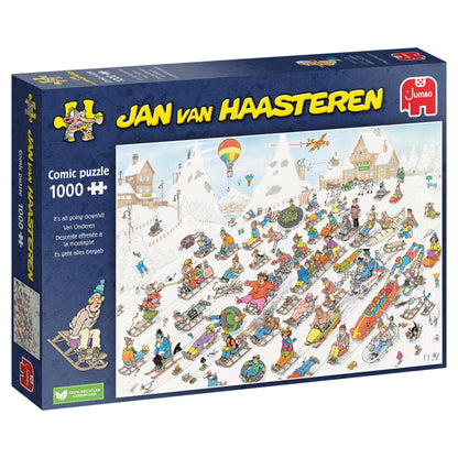 Jan van Haasteren 'It’s All Going Downhill' 1000 Piece Jigsaw Puzzle