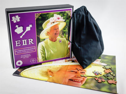 In Celebration of Queen Elizabeth II 300 Piece Wooden Jigsaw Puzzle