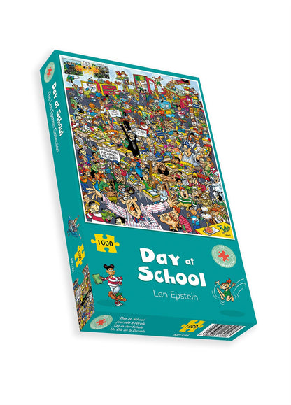 Day at School - Len Epstein 1000 Piece Jigsaw Puzzle box