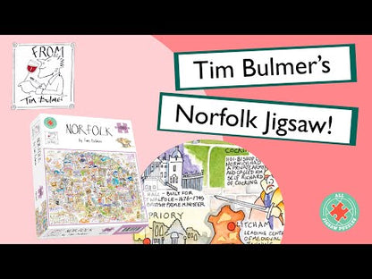 Map of Norfolk - Tim Bulmer 1000 Piece Jigsaw Puzzle