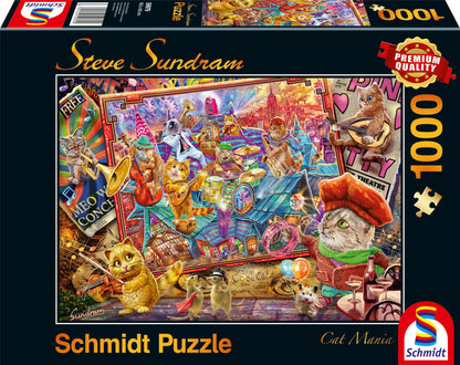 Steve Sundram: Cat Mania 1000 Piece Jigsaw Puzzle box