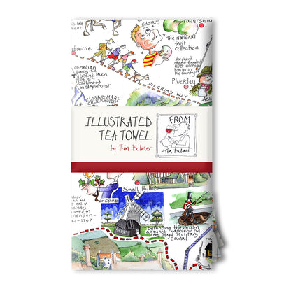 Tim Bulmer Illustrated Kent Tea Towel